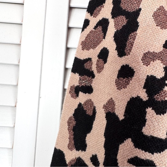 Chico’s Animal Print Fringe Cardigan Brown Metallic Mobwife Size 3 (XL/16) NWT - Picture 15 of 15